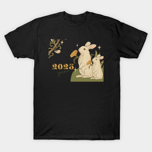 Year of Rabbit 2023! Lunar New Year T-Shirt by BellaPixel